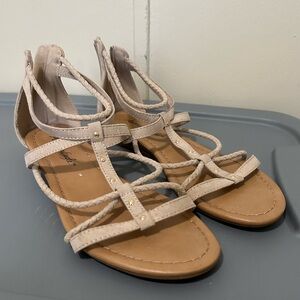 American Eagle Tan Suede Strappy Sandals size 8